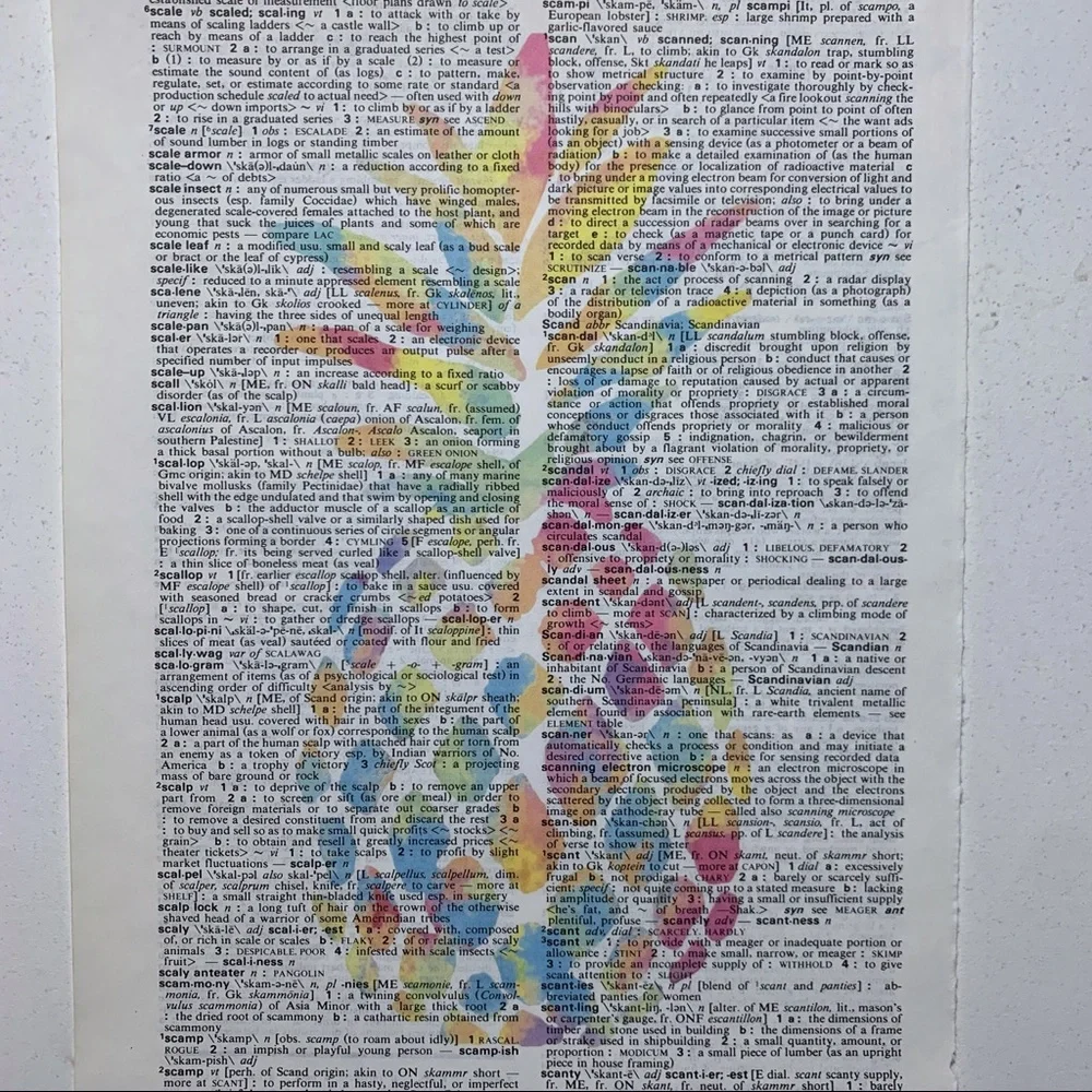Dictionary Art Print Pineapple, Vintage Art Print, Dictionary Print